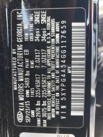 5XYPG4A54GG117659 KIA SORENTO LX