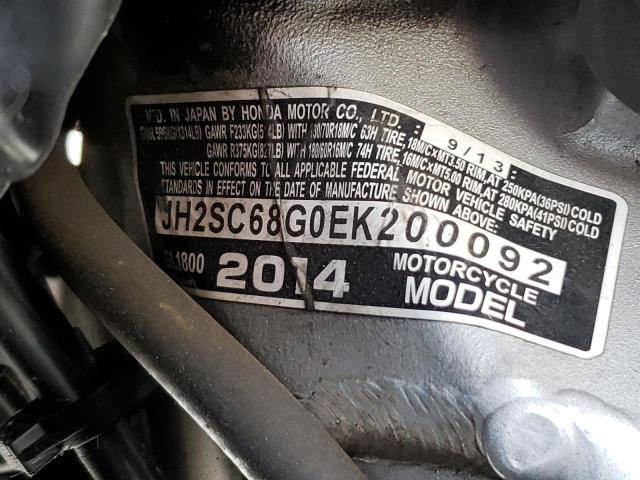 2014 HONDA GL1800 G JH2SC68G0EK200092
