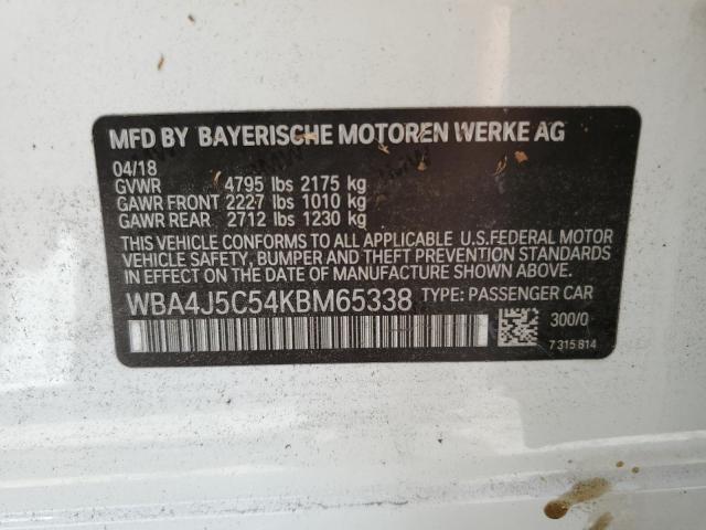 2019 BMW 440I GRAN - WBA4J5C54KBM65338