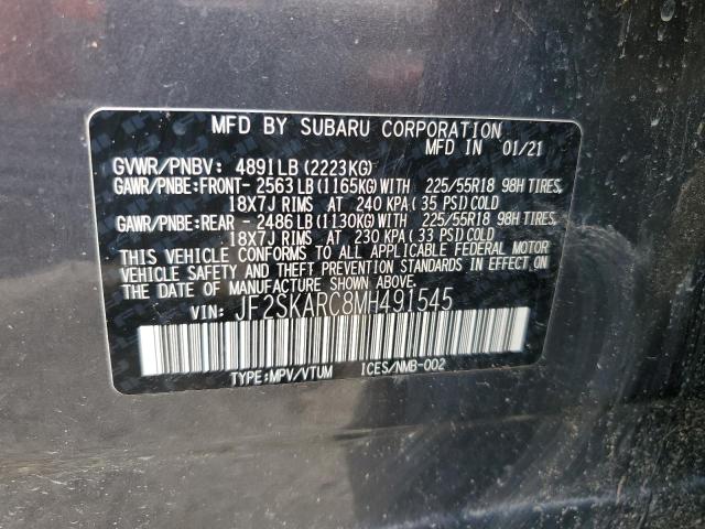 2021 SUBARU FORESTER S - JF2SKARC8MH491545