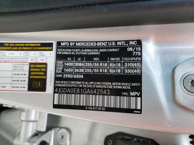 2016 MERCEDES-BENZ GLE 300D 4 - 4JGDA0EB1GA642543