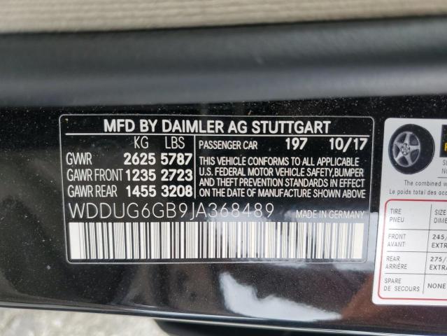 2018 MERCEDES-BENZ S 450 WDDUG6GB9JA368489