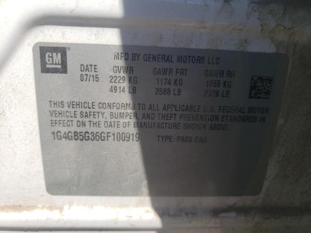 1G4GB5G36GF100919 Buick Lacrosse