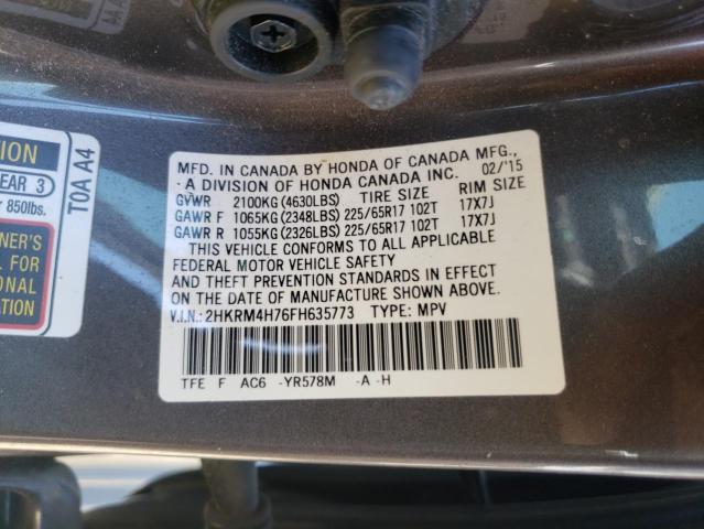 2015 HONDA CRV 2HKRM4H76FH635773