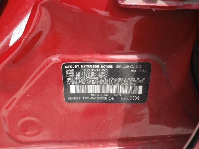 2019 MITSUBISHI MIRAGE ML32F3FJ4KHF16753