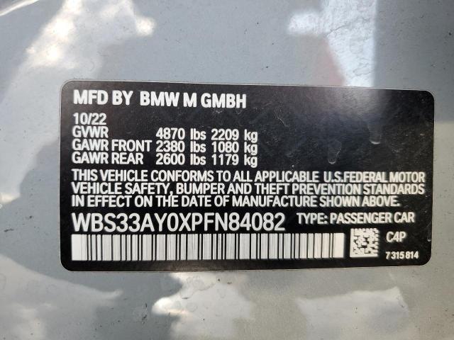 2023 BMW M3 COMPETI WBS33AY0XPFN84082