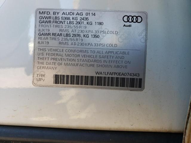 WA1LFAFP0EA074343 2014 AUDI Q5, photo no. 13