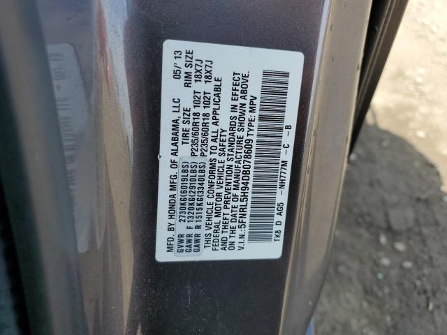 VIN 5FNRL5H94DB078609 2013 HONDA ODYSSEY no.13