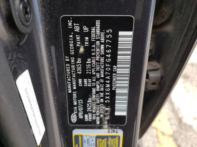 5XXGM4A70FG467755 KIA Optima Lx