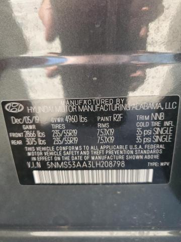 2020 HYUNDAI SANTA FE L - 5NMS53AA3LH208798