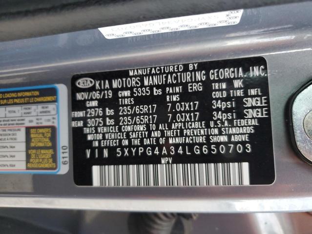 5XYPG4A34LG650703 Kia Sorento L 13