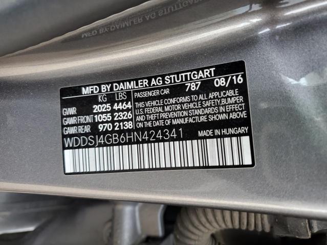 WDDSJ4GB6HN424341 Mercedes-Benz CLA 250 4MATIC