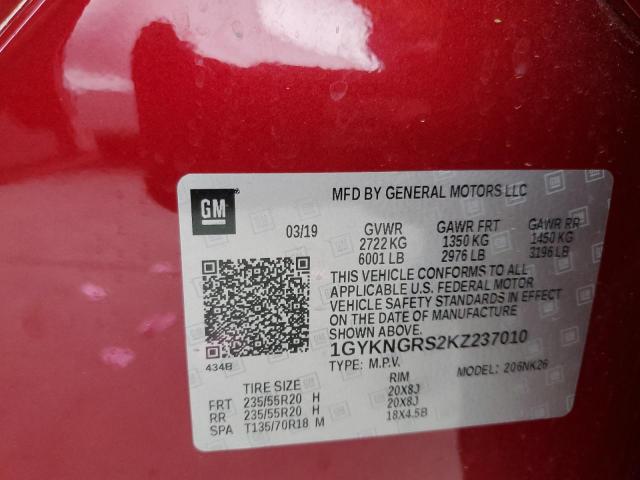 2019 CADILLAC XT5 PLATIN - 1GYKNGRS2KZ237010