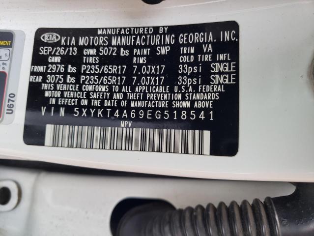 5XYKT4A69EG518541 KIA SORENTO LX