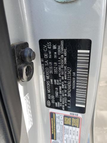 3KPA24AD6LE313427 KIA RIO LX