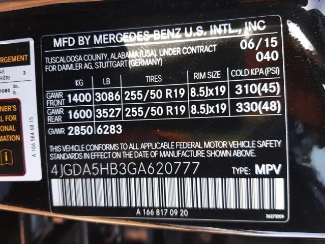 4JGDA5HB3GA620777 Mercedes-Benz Gle 350 4matic
