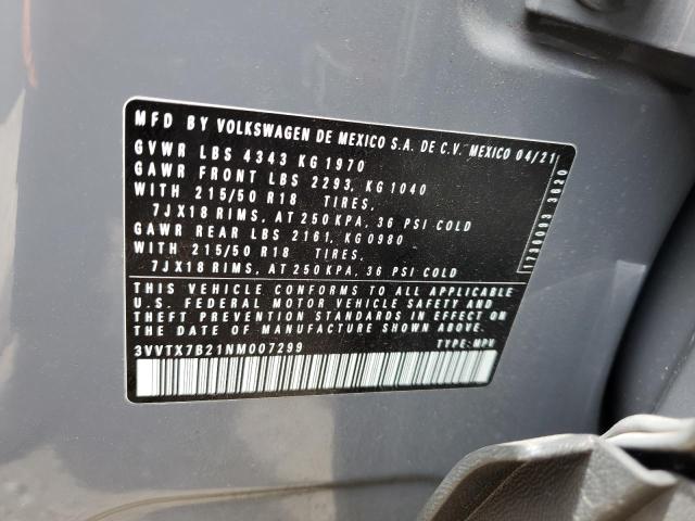 2022 VOLKSWAGEN TAOS SE - 3VVTX7B21NM007299