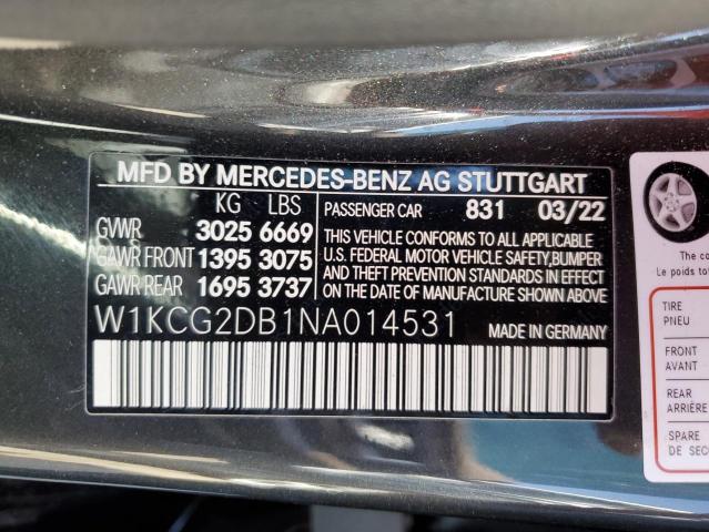 2022 MERCEDES-BENZ EQS SEDAN - W1KCG2DB1NA014531
