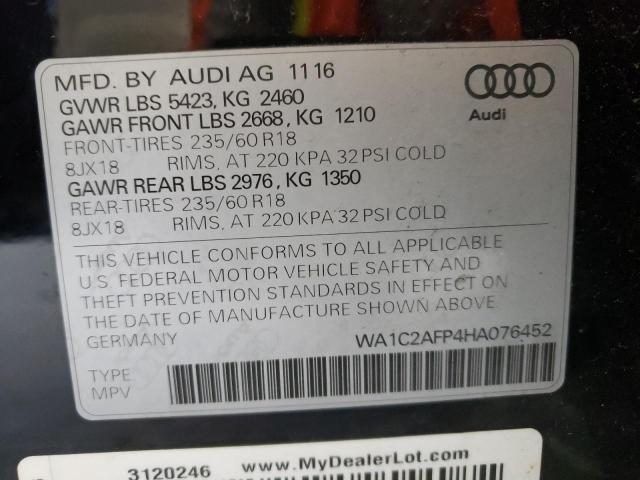 VIN WA1C2AFP4HA076452 2017 Audi Q5, Premium no.14