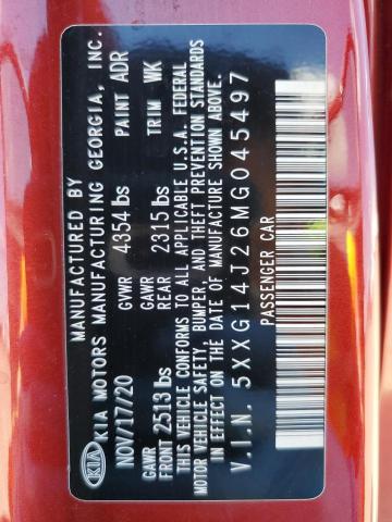 5XXG14J26MG045497 KIA K5 LXS