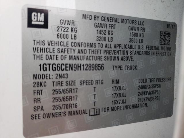 1GTG6CEN9H1289856 GMC CANYON SLE