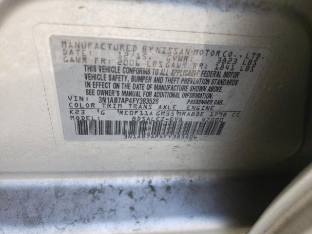 2015 NISSAN SENTRA F 3N1AB7AP4FY383526