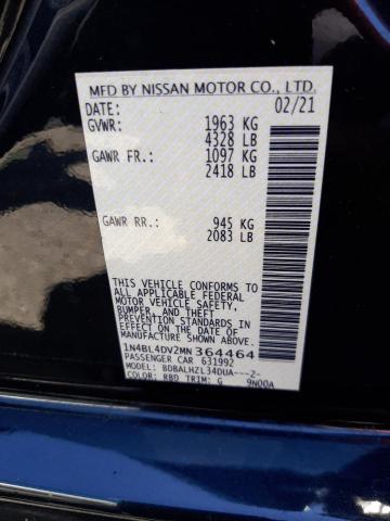 1N4BL4DV2MN364464 Nissan ALTIMA SV