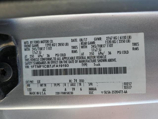 1FTMF1CB7JFA19193 Ford F150