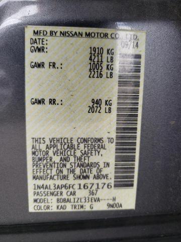 1N4AL3AP6FC167176 Nissan ALTIMA 2.5