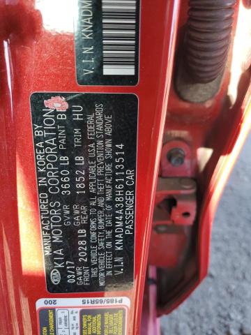 KNADM4A38H6113514 KIA RIO LX