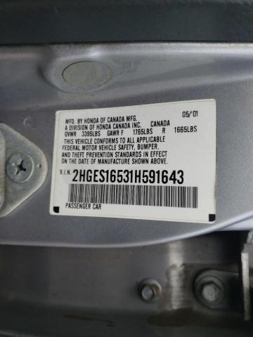 2HGES16531H591643 2001 Honda Civic Lx