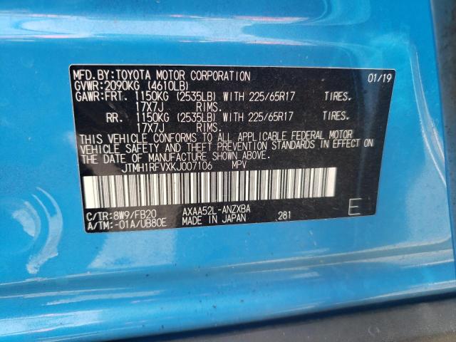 JTMH1RFVXKJ007106 Toyota RAV4 LE