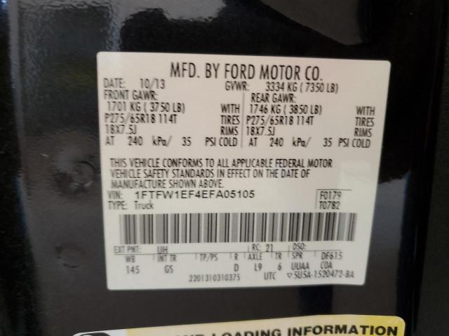 1FTFW1EF4EFA05105 Ford F150 Supercrew