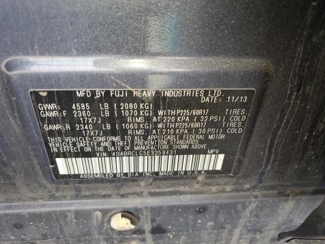 4S4BRCLC5E3259431 Subaru Outback 2.5i Limited
