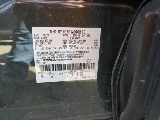 2022 FORD EDGE ST - 2FMPK4AP6NBA02929