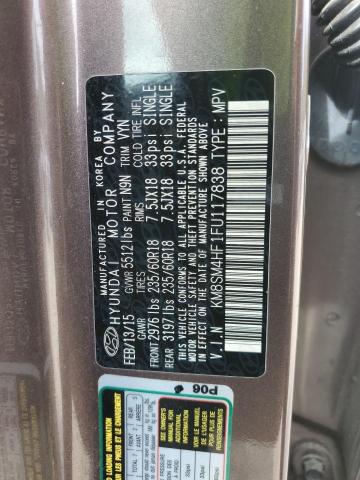 2015 HYUNDAI SANTA FE G - KM8SM4HF1FU117838