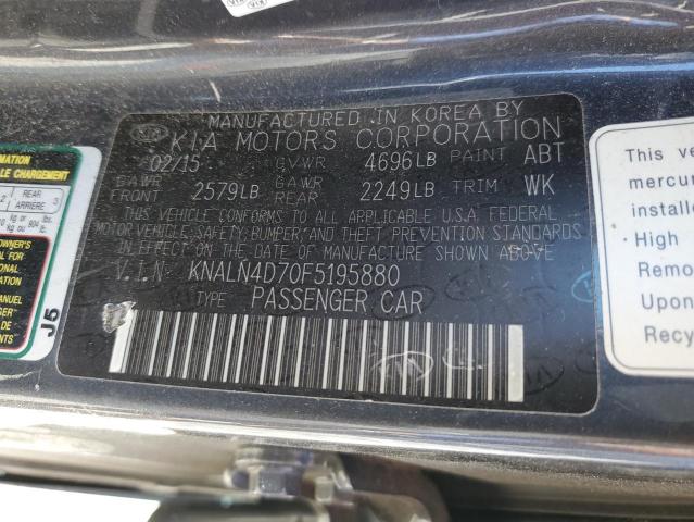 2015 KIA CADENZA PR - KNALN4D70F5195880