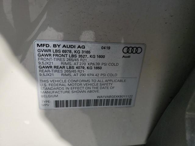 2019 AUDI E-TRON PRE - WA1VABGEXKB011122