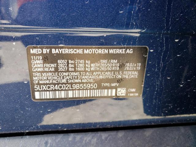 5UXCR4C02L9B55950 BMW X5 Sdrive 40i