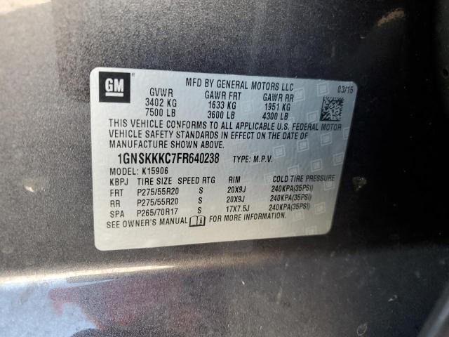 2015 CHEVROLET SUBURBAN 1GNSKKKC7FR640238