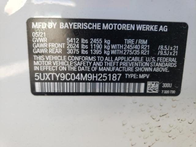 5UXTY9C04M9H25187 BMW X3 Xdrivem40i