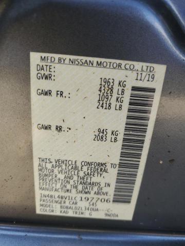 VIN: 1N4BL4BV1LC197706 Auction: COPART Lot: 49227923 Location: FL - MIAMI NORTH 1N4BL4BV1LC197706 NISSAN ALTIMA 2020 GRAY Photo 13