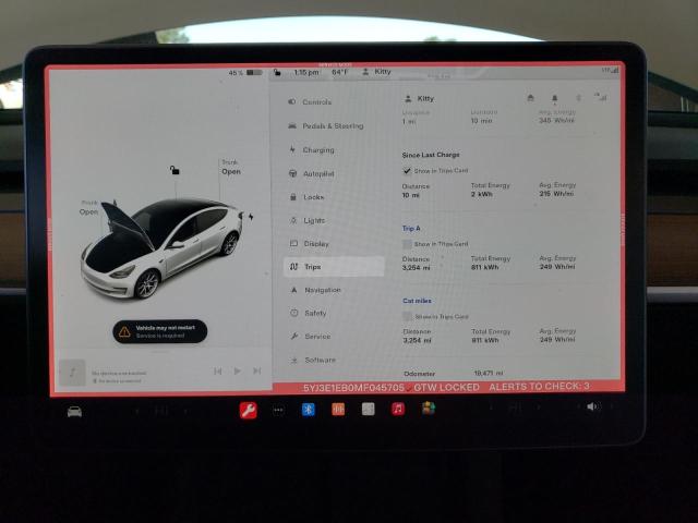 5YJ3E1EB0MF045705 Tesla MODEL 3