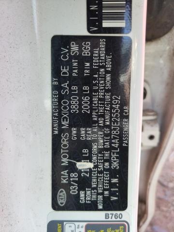 3KPFL4A78JE255492 KIA FORTE LX