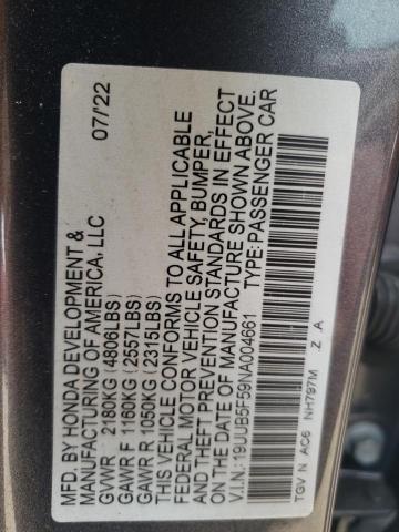 2022 ACURA TLX TECH A - 19UUB5F59NA004661