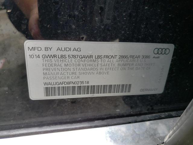 2015 AUDI A8 QUATTRO WAUJGAFD8FN023518