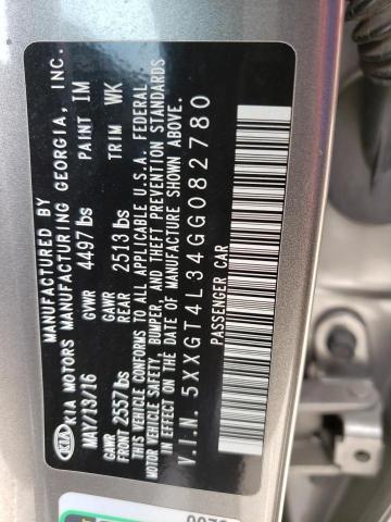 5XXGT4L34GG082780 KIA Optima Lx