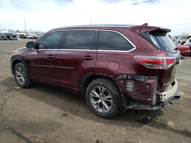 VIN 5TDJKRFH1ES015045 2014 Toyota Highlander, Xle no.2