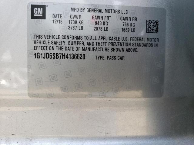 2017 CHEVROLET SONIC LT - 1G1JD6SB7H4136620