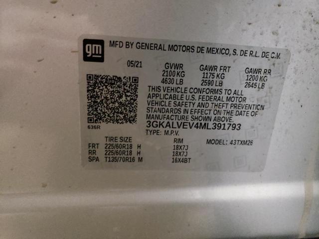 3GKALVEV4ML391793 GMC Terrain Slt